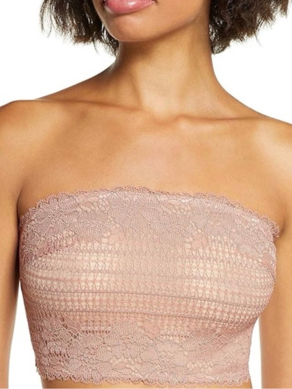 Free People Camila Lace Bandeau Vintage Rose